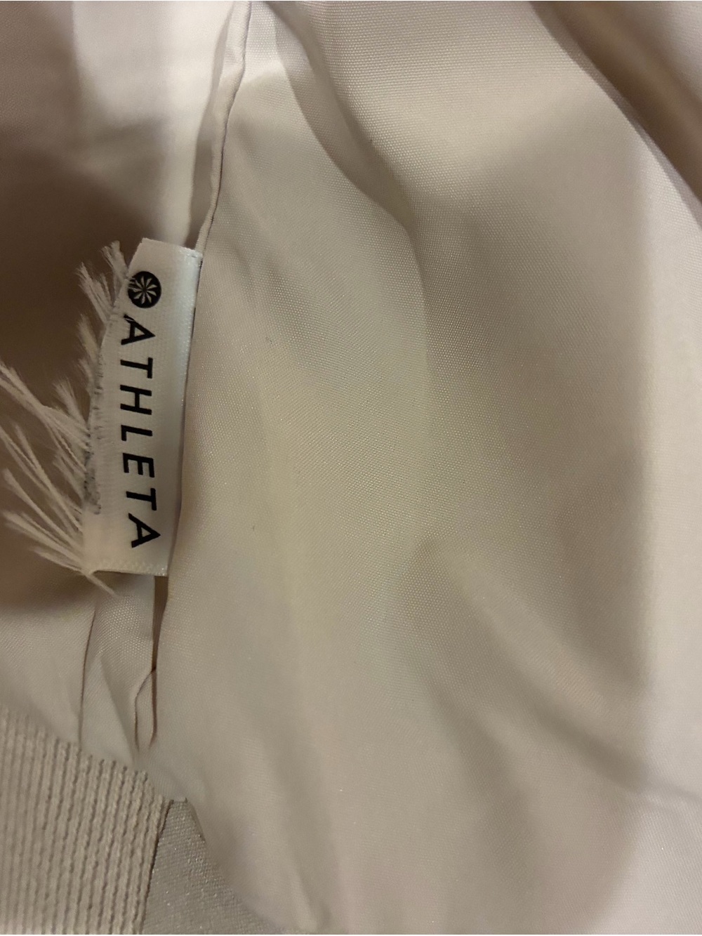 Athleta Endless Light Cream Bomber Jacket size Large - Picture 7 of 9